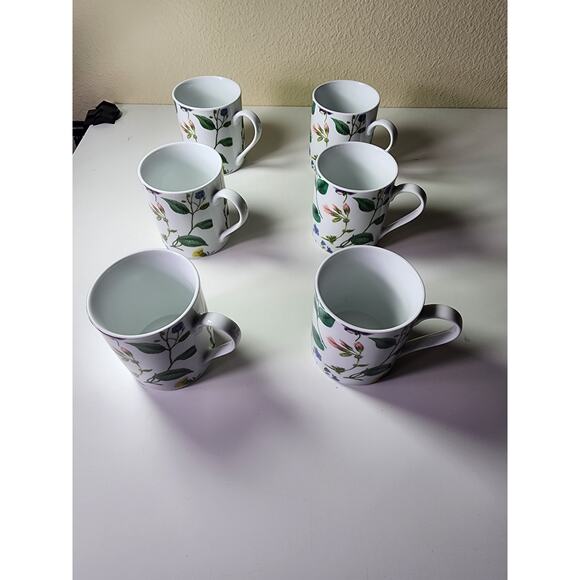 SPODE HOME Flower Journal Ceramic Floral Tea Coffee Mug Set of 5 - Picture 2 of 10